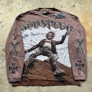 Godspeed Rocker Long Sleeve Tee - Brown Large